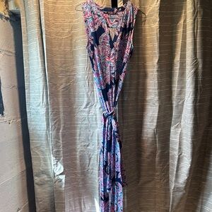 Floral Sleeveless Maxi Dress - Multicolor